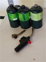 2 Bernz-O-Matic hand torches and (3) 1 lb propane