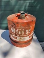 Vintage Eagle sno go galvanized 6 gallon gas can