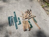 Assorted new and used steel Garden Stakes