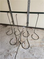 5 wrought iron plant hangers