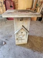 Custom built wooden decorative birdhouse outdoor