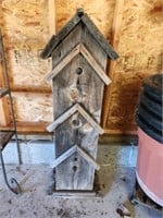 Decorative custom built solid wood birdhouse lawn