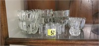 Crystal spoon holders, toothpick holder, glass