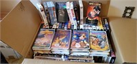 Disney, assorted VHS movies, Top Gun,