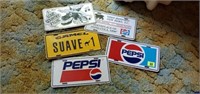 Pepsi, Camel cigarette, decorative license plates