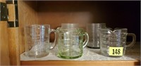 Vintage glass measuring cups (5)