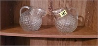 Crystal beverage pitchers (2)
