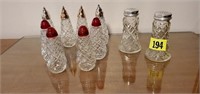 Crystal salt & pepper shakers (
5 pairs)