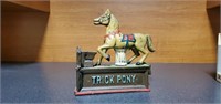 Trick Pony cast iron bank