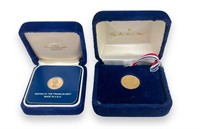 (2) Gold Coins Incl. Reagan & Virgin Island