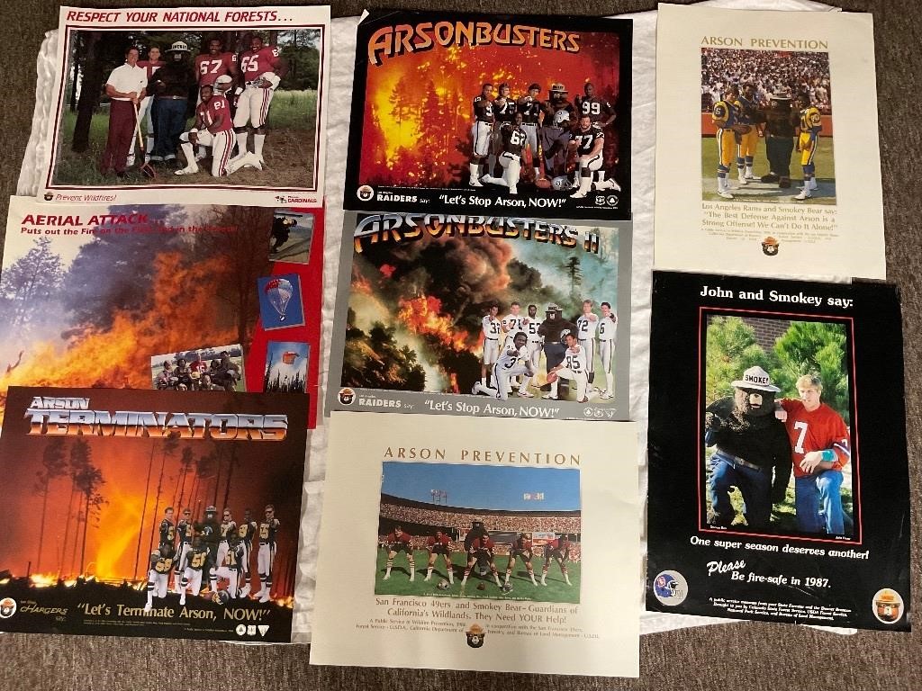 1980’s NFL Smokey Posters 8 in the Lot