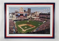 Framed Indians Jacob's Field Photo Signed