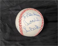 Mlb Len Barker Signed Baseball