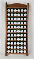 Wall Display W/ Golf Course Souvenir Balls