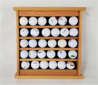 Wall Display W/ Golf Course Souvenir Balls
