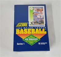 Sealed Box 1992 Score Baseball Cards