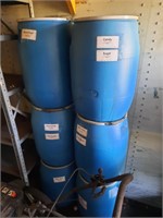 6- 25 gal dry goods barrels not responsible for