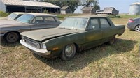 1972 Dodge Dart, 4 door, slant 6, 3 speed on the