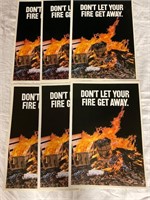 1970’s 6 Don’t Let Your Fire Get Away Posters