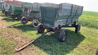 Wooden flare box wagon with hoist