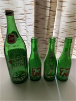 Vintage 7-Up Bottles (living room)