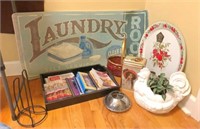 Laundry room rug & misc. household items