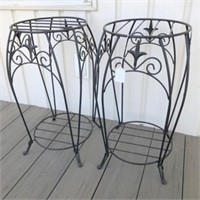2) Metal Plant Stands