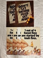 1970’s Fire Prevention Posters 6 in the lot