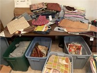 (4) Totes of Fabric