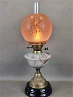 Antique Veritas Lampworks Double Wick Oil Lamp