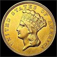 1886 $3 Gold Piece UNCIRCULATED