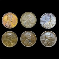 (6) US Wheat Cents (1909, 1916-S, 1917-S, 1921-S,