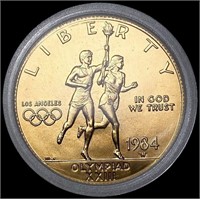 1984-W US Commem .50oz Gold $10 SUPERB GEM BU