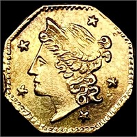 1854 Octagonal California Gold Quarter UNCIRCULATE
