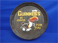 Guinness Plastic Wall Sign 17.5" In Dia.