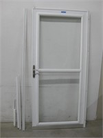 36.5"x 79" Glass Storm Door W/Key See Info