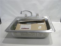 25"x 22" Stainless Steel Sink W/Box Parts