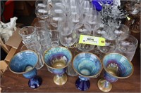 Assorted stemware and glasses