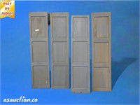 Four wooden shutters three paneled