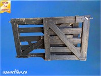 two old wooden pasture gates