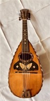 Antique 8 string mandolin, inlaid wood and mother