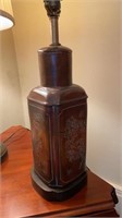 Heavy ceramic Chinese table lamp, no shade , 30