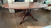 Great cherry wood oval dining table, with two 18