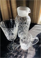 3 pieces of Irish Waterford crystal glass