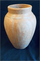 Antique art pottery vase , two tone drip glaze ,