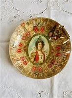 Antique Cigar label glass tray