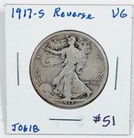 1917-S Rev. Walking Liberty Half Dollar   VG