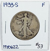 1933-S  Walking Liberty Half Dollar   F