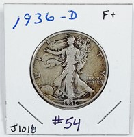 1936-D  Walking Liberty Half Dollar   F