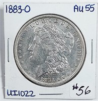 1883-O  Morgan Dollar   AU-55
